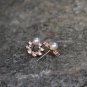 Rose gold Dainty Pearl Earrings Studs Silver Gold Vermeil Earrings Delicate Minimalist Earrings