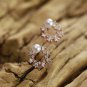 Rose gold Dainty Pearl Earrings Studs Silver Gold Vermeil Earrings Delicate Minimalist Earrings
