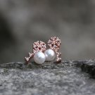 Rose gold Dainty Pearl Earrings Studs Silver Gold Vermeil Earrings Delicate Minimalist Earrings