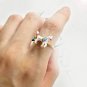 Horse Animal Ring Adjustable Unicorn Ring Minimal Sterling Silver Enamel Ring for Her