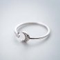 Crescent Moon Ring Rose Gold Vermeil Dainty Ring Adjustable Sterling Silver Celestial Cute Ring