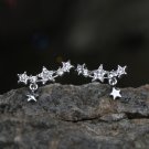 Sterlig Silver Celestial Ear Jacket Star Ear Crawlers Zodiac Ear Climbers Cute Dainty Earrings