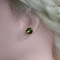 Genuine Swarovski Emerald Green Crystal Earrings Studs Dainty Minimal Faceted Elegant Earrings