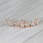 Gold flower Ear Jacket Crystal Floral Ear Crawlers Dainty Ear Climbers Sterling Silver Ear Crawlers