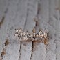 Gold flower Ear Jacket Crystal Floral Ear Crawlers Dainty Ear Climbers Sterling Silver Ear Crawlers
