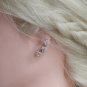 Gold flower Ear Jacket Crystal Floral Ear Crawlers Dainty Ear Climbers Sterling Silver Ear Crawlers