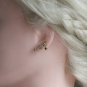 Sterlig Silver Celestial Ear Jacket Star Ear Crawlers Zodiac Ear Climbers Cute Dainty Earrings