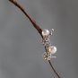 Rose gold Dainty Pearl Earrings Studs Silver Gold Vermeil Earrings Delicate Minimalist Earrings