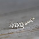 Sterlig Silver Celestial Ear Jacket Star Ear Crawlers Zodiac Ear Climbers Cute Dainty Earrings