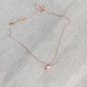 Fire Opal Fire Gemstone Rose 14K Rose Gold Vermeil Necklace Dainty Vintage Sterling Silver Necklace
