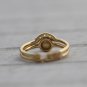Gold Vermeil Double Layered Pearl Ring Crystal Adjustable Open Ring