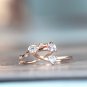 Cubic Zirconia Gold Vermeil Ring Sterling Silver Adjustable Open Ring Simple Crystal Ring