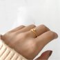 Cubic Zirconia Gold Vermeil Ring Sterling Silver Adjustable Open Ring Simple Crystal Ring