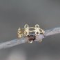 Golden flower adjustable Ring Gold Vermeil Vintage Floral Ring Dainty Elegant Open Ring for her