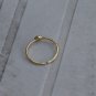 Gold Vermeil Ring Sterling Silver Adjustable Open Ring Simple Crystal Ring