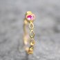 Gold Vermeil Ruby Ring Simple Dainty Ring Red Minimalist Ring Minimal Ring