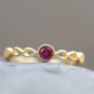 Gold Vermeil Ruby Ring Simple Dainty Ring Red Minimalist Ring Minimal Ring