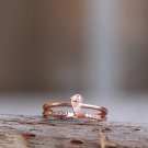 Rose gold vermeil Teardrop Marquise Ring 925 Sterling Silver Ring Cubic Zirconia Dainty CZ Ring