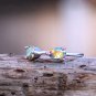 Swarovski Crystal Element Teardrop Ring Sterling Silver Waterdrop Adjustable Ring Greytone Ring