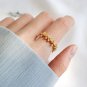 Golden flower adjustable Ring Gold Vermeil Vintage Floral Ring Dainty Elegant Open Ring