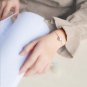 Rose Gold Vermeil Adjustable Moon Bracelet Dainty Thin White Marble Bracelet for Her