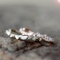 Rose Gold Vermeil Twist Open Ring Adjustable Dainty Crystal Ring Thin Ring for Her