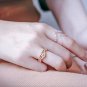 Gold Vermeil Princess Cut Golden Crown Ring Dainty Tiara Sterling Silver Adjustable Ring