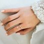 Rose Gold Vermeil Cross Ring Adjustable Dangle Ring Thin Dainty Ring CZ Open Ring
