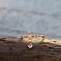 Rose Gold Vermeil Cross Ring Adjustable Dangle Ring Thin Dainty Ring CZ Open Ring