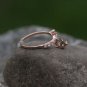 Rose Gold Vermeil Cross Ring Adjustable Dangle Ring Thin Dainty Ring CZ Open Ring