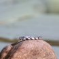 Simple Geometric Crystal Ring Sterling Silver Adjustable Open Ring Dainty Elegant CZ Ring