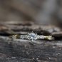 Gold Vermeil Cubic Zirconia Ring Golden Adjustable Dainty Ring Simple Elegant Ring for her