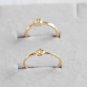 Dainty CZ Golden Adjustable Ring Cubic Zirconia Minimalist Minimal Ring Gold Vermeil Ring