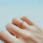 Dainty CZ Golden Adjustable Ring Cubic Zirconia Minimalist Minimal Ring Gold Vermeil Ring