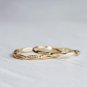 Golden CZ Twisted Ring Dainty Simple Adjustable Ring Gold Vermeil Dainty Open Ring for Her