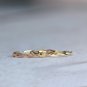 Golden CZ Twisted Ring Dainty Simple Adjustable Ring Gold Vermeil Dainty Open Ring for Her
