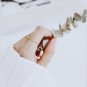 Golden CZ Twisted Ring Dainty Simple Adjustable Ring Gold Vermeil Dainty Open Ring for Her