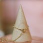 Emerald Green Gemstone Ring Gold Vermeil Adjustable Ring Cubic Zirconia CZ Dainty Ring