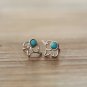 Turquoise Elephant Earrings Sterling Silver Minimalist Earrings Studs Minimal Marble Cute Earrings