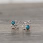 Turquoise Elephant Earrings Sterling Silver Minimalist Earrings Studs Minimal Marble Cute Earrings