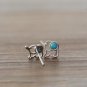 Turquoise Elephant Earrings Sterling Silver Minimalist Earrings Studs Minimal Marble Cute Earrings