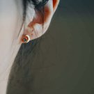 SOLD Crescent Moon Earrings Zodiac Minimalist Earrings Minimal CZ Earrings