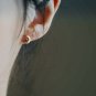 SOLD Crescent Moon Earrings Zodiac Minimalist Earrings Minimal CZ Earrings