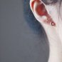SOLD Crescent Moon Earrings Zodiac Minimalist Earrings Minimal CZ Earrings