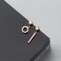 Rose Gold Simple Geometric Earrings Asymmetric Bar Earrings Studs Minimal Simple Earrings