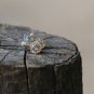 Yellow Gold Crystal Earrings Studs Round Dainty CZ Earrings Elegant Cute Earrings