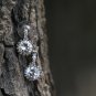 Yellow Gold Crystal Earrings Studs Round Dainty CZ Earrings Elegant Cute Earrings