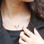 Christmas Deer Necklace Sterling Silver Antler Pendant Cute Red Flower Animal Necklace Charm Jewelry