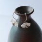 925 Sterling Silver Natural White Quartz Earrings White Flower Hooked Earrings