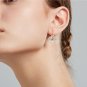 925 Sterling Silver Natural White Quartz Earrings White Flower Hooked Earrings